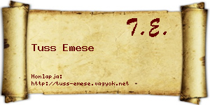 Tuss Emese névjegykártya