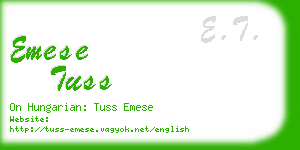 emese tuss business card